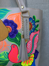 Load image into Gallery viewer, Hand Painted Mexican Tote Bag Purse Handbag