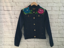 Load image into Gallery viewer, Handmade Embroidered Mexican Denim Jean Jacket - Size Medium - Chamarra Bordada
