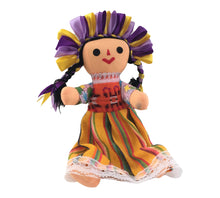 Load image into Gallery viewer, Handmade 10" Mexican Rag Doll - Lele Doll - Maria Doll - Muñeca Maria Mexicana