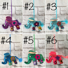 Load image into Gallery viewer, Handmade Hand Embroidered Mexican Felt Elephant Pom Pom