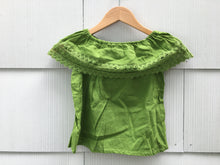 Load image into Gallery viewer, Handmade Girls Embroidered Mexican Blouse - Size 4 - Off the Shoulder Blouse
