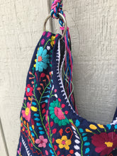Load image into Gallery viewer, Handmade Floral Embroidered Mexican Satchel Morral Bag - Bolsa Bordada Mexicana