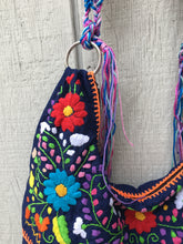 Load image into Gallery viewer, Handmade Floral Embroidered Mexican Satchel Morral Bag - Bolsa Bordada Mexicana