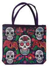 Load image into Gallery viewer, Handmade Mexican Sugar Skull Embroidered Tote Bag - Women&#39;s Purses &amp; Handbags
