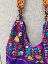 Load image into Gallery viewer, Handmade Floral Embroidered Mexican Satchel Morral Bag - Bolsa Bordada Mexicana