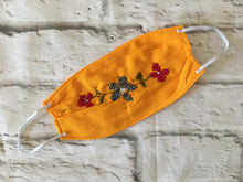 Load image into Gallery viewer, Handmade Face Mask - Fabric Face Mask - Mexican Face Mask - Mexican Hand Embroidered Face Mask - Cubrebocas de Tela - Topabocas de Tela