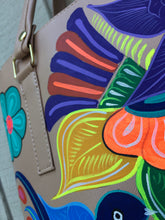 Load image into Gallery viewer, Hand Painted Mexican Tote Bag Purse Handbag - Synthetic Vegan Leather Bag