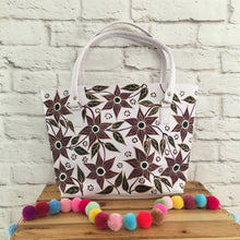 Load image into Gallery viewer, Hand Painted Mexican Purse Handbag Tote Bag - Faux Leather Bag - Bolsa Artesanal