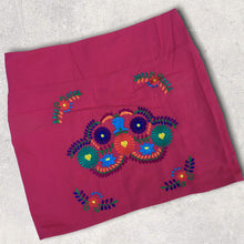 Load image into Gallery viewer, Handmade Mexican Embroidered Skirt - Short Floral Mexican Pencil Skirt