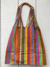 Load image into Gallery viewer, Handmade Embroidered Mexican Sugar Skull Woven Tote Bag - Dia de los Muertos