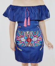 Load image into Gallery viewer, Women's Handmade Off the Shoulder Embroidered Mexican Dress - Vestido Mexicano