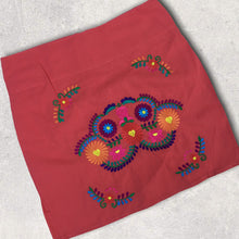 Load image into Gallery viewer, Handmade Mexican Embroidered Skirt - Short Floral Mexican Pencil Skirt
