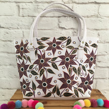 Load image into Gallery viewer, Hand Painted Mexican Purse Handbag Tote Bag - Faux Leather Bag - Bolsa Artesanal