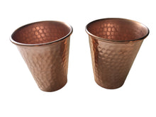 Load image into Gallery viewer, Set of 2 Handmade Hammered Mexican Copper Tumbler Glasses - 12oz - Moscow Mule
