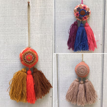 Load image into Gallery viewer, Handmade Hand Embroidered Mexican Felt Pom Pom Tassel