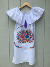 Load image into Gallery viewer, Women's Handmade Off the Shoulder Embroidered Mexican Dress - Vestido Mexicano