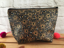 Load image into Gallery viewer, Hand Painted Mexican Cosmetic Bag - Vegan Cruelty Free Makeup Bag - Bohemian Cosmetic Bag - Bolsa Cosmetica - Artesanias