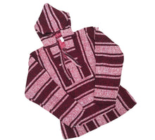 Load image into Gallery viewer, Handmade Mexican Baja Hoodie Poncho Sweatshirt- Size Small - Hippie & Bohemian