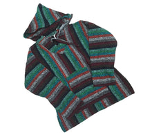 Load image into Gallery viewer, Handmade Mexican Baja Hoodie Poncho Sweatshirt- Size Small - Hippie & Bohemian
