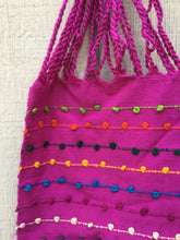 Load image into Gallery viewer, Handmade Hand Woven Cotton Rainbow Striped Mexican Tote Bag - Bolsa Telar Rayas