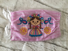 Load image into Gallery viewer, Handmade Face Mask - Fabric Face Mask - Mexican Face Mask - Mexican Embroidered Face Mask - Cubrebocas de Tela - Topabocas de Tela