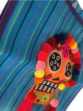 Load image into Gallery viewer, Handmade Embroidered Mesh Mexican Sugar Skull Shopping Tote Bag