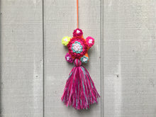 Load image into Gallery viewer, Handmade Hand Embroidered Mexican Felt Star Pom Pom Tassel - Rainbow