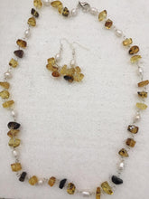 Load image into Gallery viewer, Women's Mexican Amber Necklace & Earring Set - Mexican Amber Jewelry - Amber Necklace - Amber Earrings - Mexican Necklace - Gift for Her