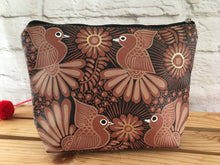 Load image into Gallery viewer, Hand Painted Mexican Cosmetic Bag - Vegan Cruelty Free Makeup Bag - Bohemian Cosmetic Bag - Bolsa Cosmetica - Artesanias