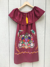 Load image into Gallery viewer, Women's Handmade Off the Shoulder Embroidered Mexican Dress - Vestido Mexicano
