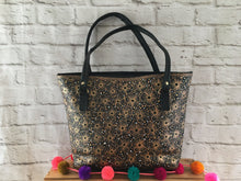 Load image into Gallery viewer, Hand Painted Floral Mexican Purse Handbag - Vegan Cruelty Free Mexican Tote Bag - Bolsa Pintada Mexicana - Artesanias Mexicanas