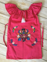 Load image into Gallery viewer, Girls Mexican Dress - Embroidered Girls Dress - Girls Mexican Fiesta Dress - Pink Mexican Dress - Vestiditio Bordado Artesanal

