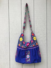 Load image into Gallery viewer, Handmade Floral Embroidered Mexican Satchel Morral Bag - Bolsa Bordada Mexicana