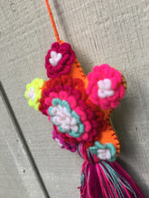 Load image into Gallery viewer, Handmade Hand Embroidered Mexican Felt Star Pom Pom Tassel - Rainbow