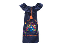 Load image into Gallery viewer, Handmade Girls Off the Shoulder Embroidered Mexican Dress - Size 6