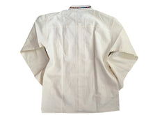 Load image into Gallery viewer, Handmade Men's Long Sleeve Traditional Off-White Mexican Guayabera - Small - XL