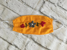 Load image into Gallery viewer, Handmade Face Mask - Fabric Face Mask - Mexican Face Mask - Mexican Hand Embroidered Face Mask - Cubrebocas de Tela - Topabocas de Tela