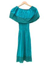Load image into Gallery viewer, Handmade Women's Off the Shoulder Floral Embroidered Mexican Dress - Size Medium