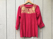 Load image into Gallery viewer, Women&#39;s Handmade Embroidered Mexican Tunic Blouse - Size Medium
