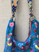 Load image into Gallery viewer, Handmade Floral Embroidered Mexican Satchel Morral Bag - Bolsa Bordada Mexicana