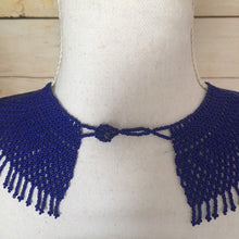 Load image into Gallery viewer, Mexican Necklace - Collar Necklace - Beaded Necklace - Huichol Jewelry - Women's Necklace - Mexican Jewelry - Blue Necklace - Gift for Her