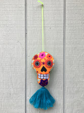 Load image into Gallery viewer, Handmade Embroidered Felt Mexican Sugar Skull Pom Pom - Dia de los Muertos