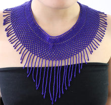 Load image into Gallery viewer, Mexican Necklace - Collar Necklace - Beaded Necklace - Huichol Jewelry - Women's Necklace - Mexican Jewelry - Blue Necklace - Gift for Her