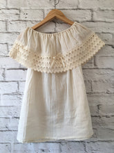 Load image into Gallery viewer, Women's Handmade Off the Shoulder Mexican Peasant Blouse - Size Medium - Yellow Mexican Blouse - Black Mexican Blouse - Blusa Artesanal