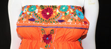 Load image into Gallery viewer, Handmade Women's Strapless Embroidered Mexican Dress - Size Medium