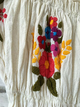 Load image into Gallery viewer, Handmade Women's Baby Doll Mexican Blouse - Size Small - Hand Embroidered & 100% Cotton Mexican Blouse - Blusa Artesanal Mexicana