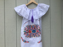 Load image into Gallery viewer, Women's Handmade Off the Shoulder Embroidered Mexican Dress - Vestido Mexicano