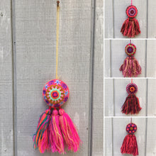 Load image into Gallery viewer, Handmade Hand Embroidered Mexican Felt Pom Pom Tassel