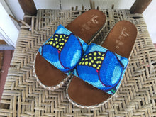 Load image into Gallery viewer, Handmade Mexican Embroidered Slide Sandals - Zapatos Artesanos - Size Womens 6