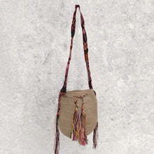 Load image into Gallery viewer, Handmade Crocheted Mexican Satchel Bag Purse - Mayan Morral Bag with Tassels